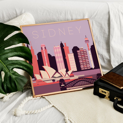 Sidney City Travel Print