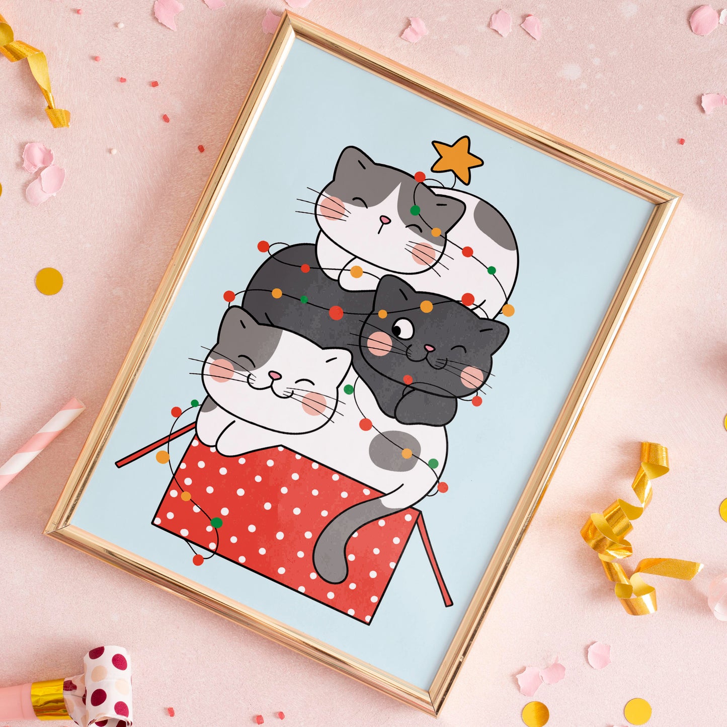 Christmas Cats Poster