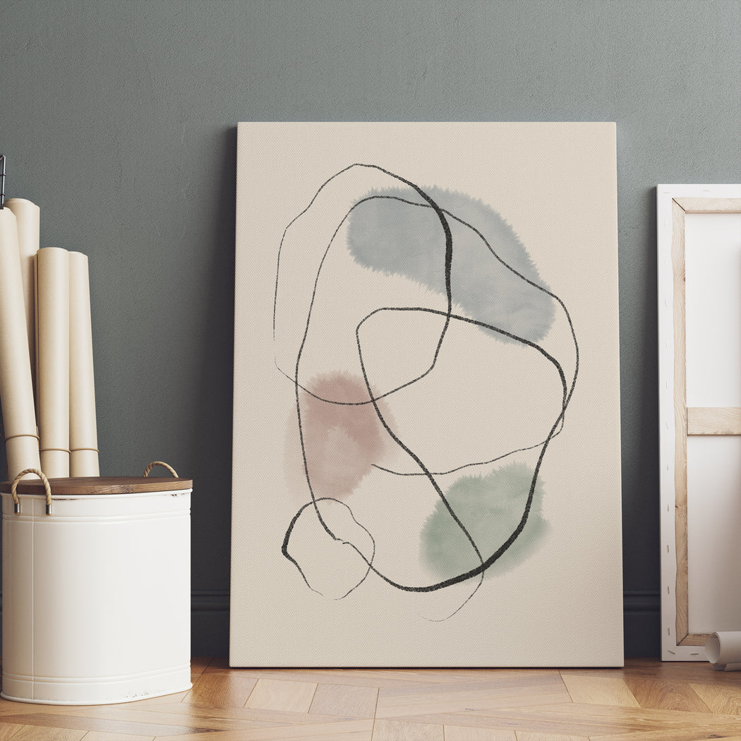 Delicate Abstract Minimalist Canvas Print