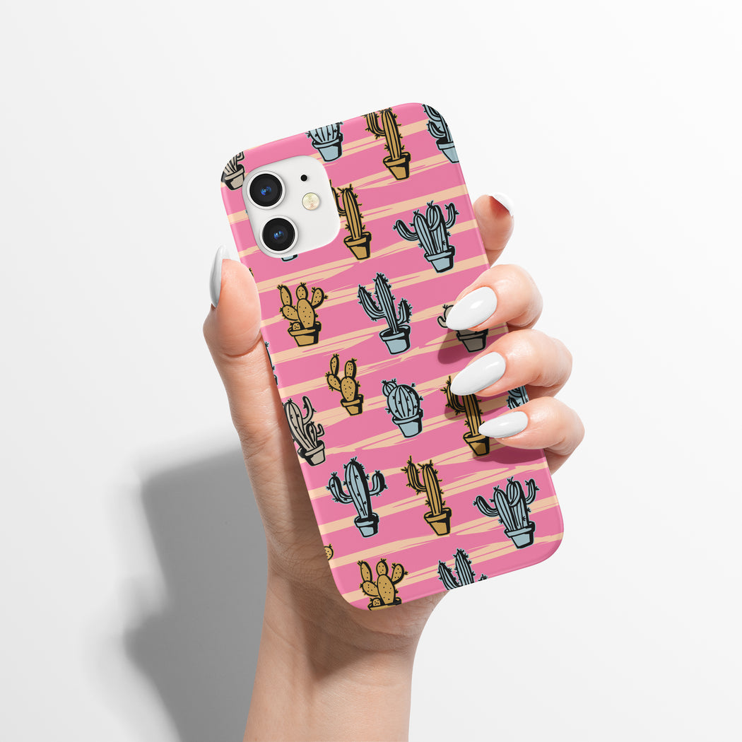 Pink Cactus Pop Art iPhone Case