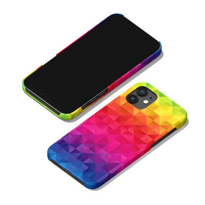 Colorful Rainbow Geometric Pattern iPhone Case