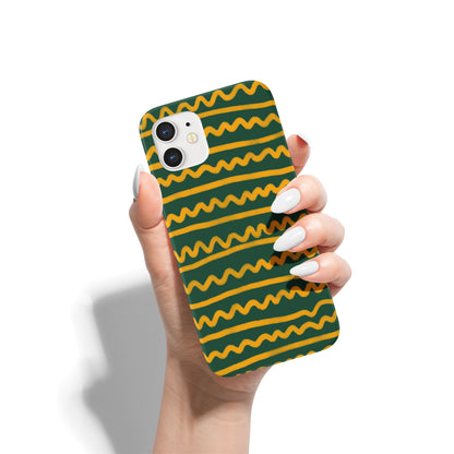 Green&Yellow Pattern iPhone Case