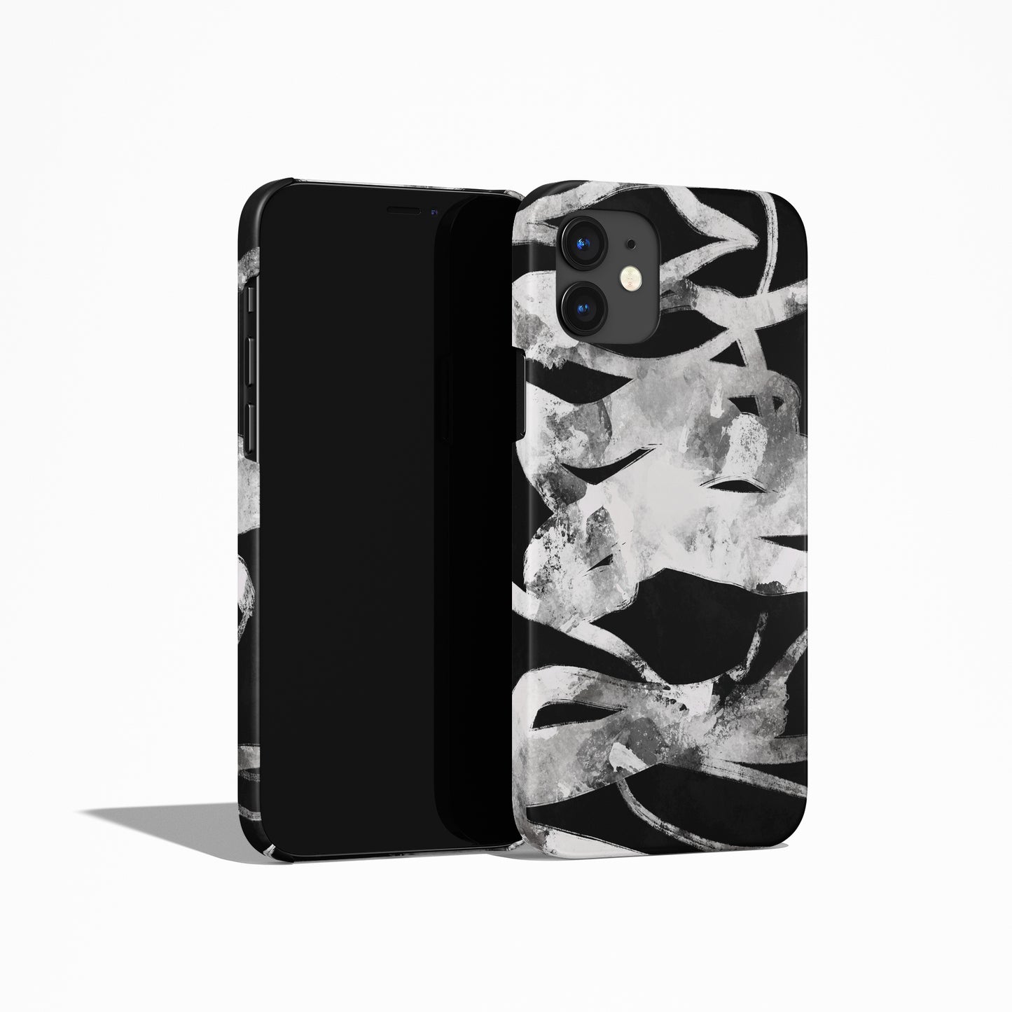 Black Abstract Art iPhone Case