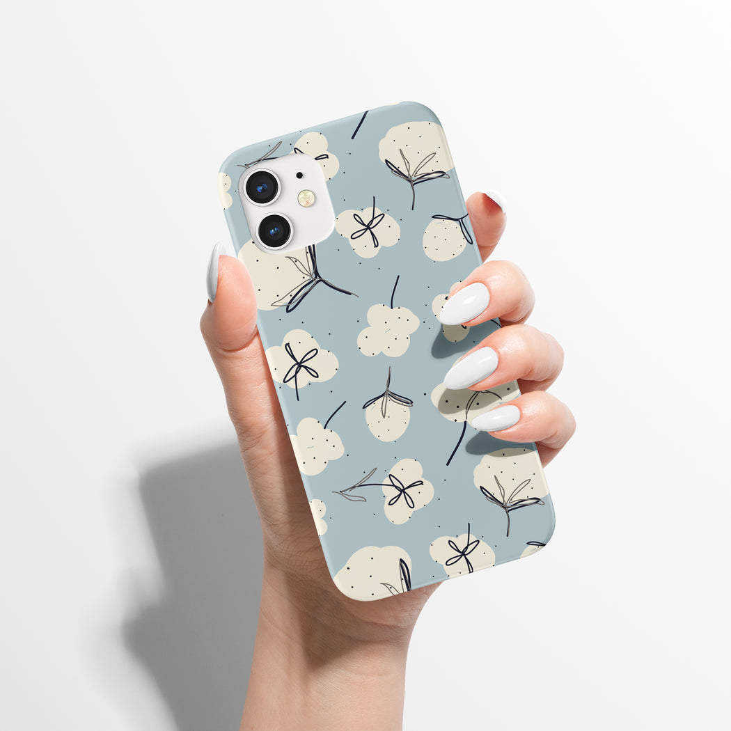 Bright Blue Floral iPhone Case