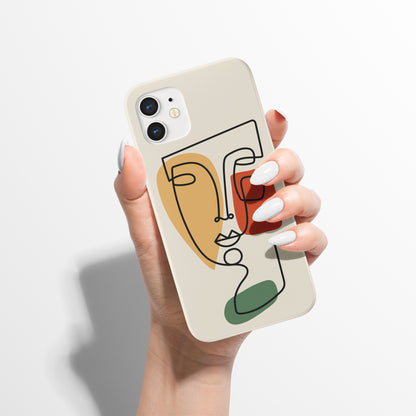 Cubism Picasso Line Art iPhone Case