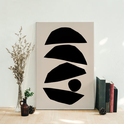 Black Geometric Shapes Canvas Print