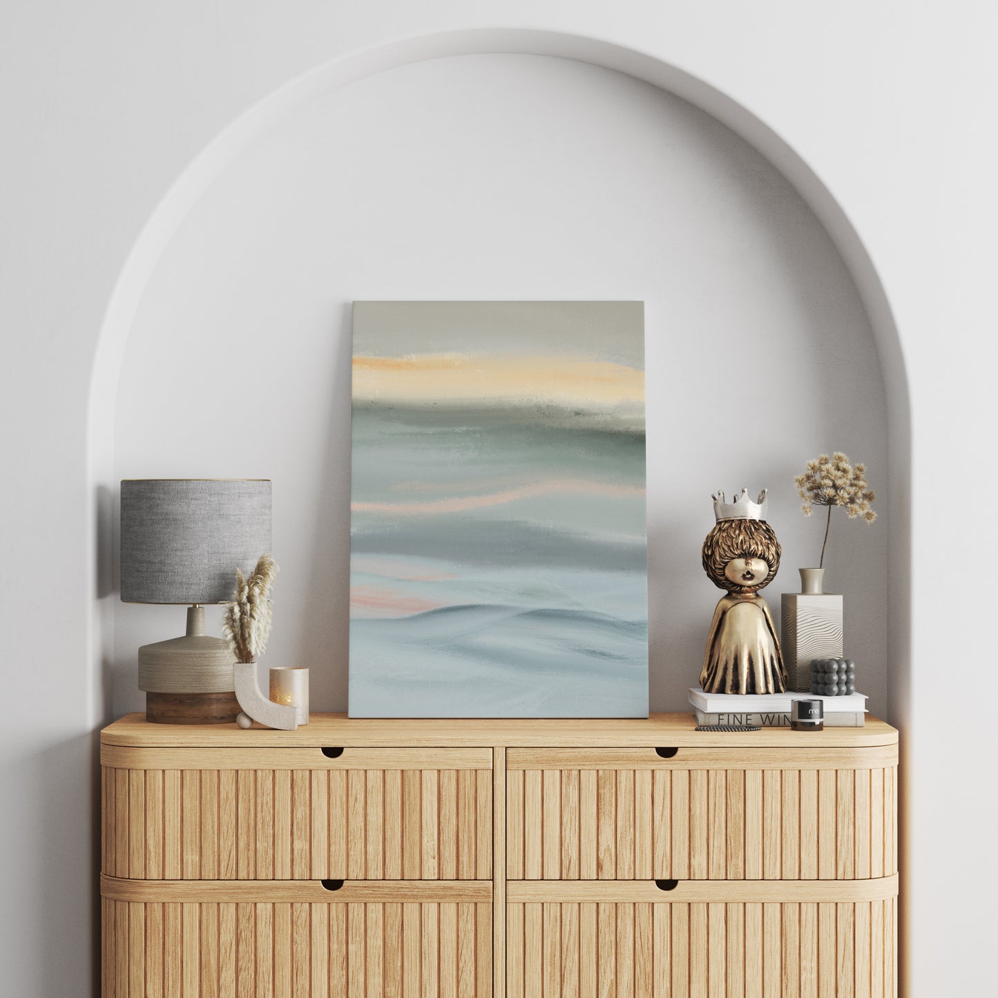 Sea Bay Painted Canvas Print