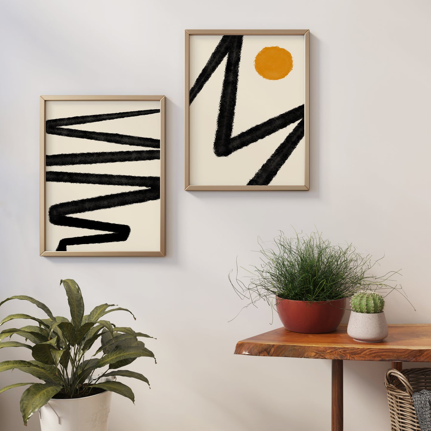 Set of 2 Contemporary Artistic Posters