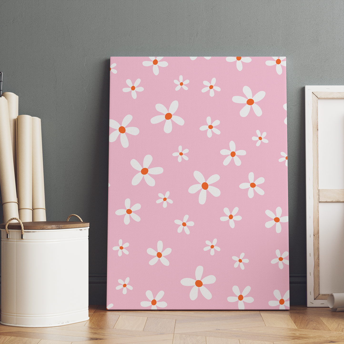 Sweet Pink Flowers For Her Canvas Print