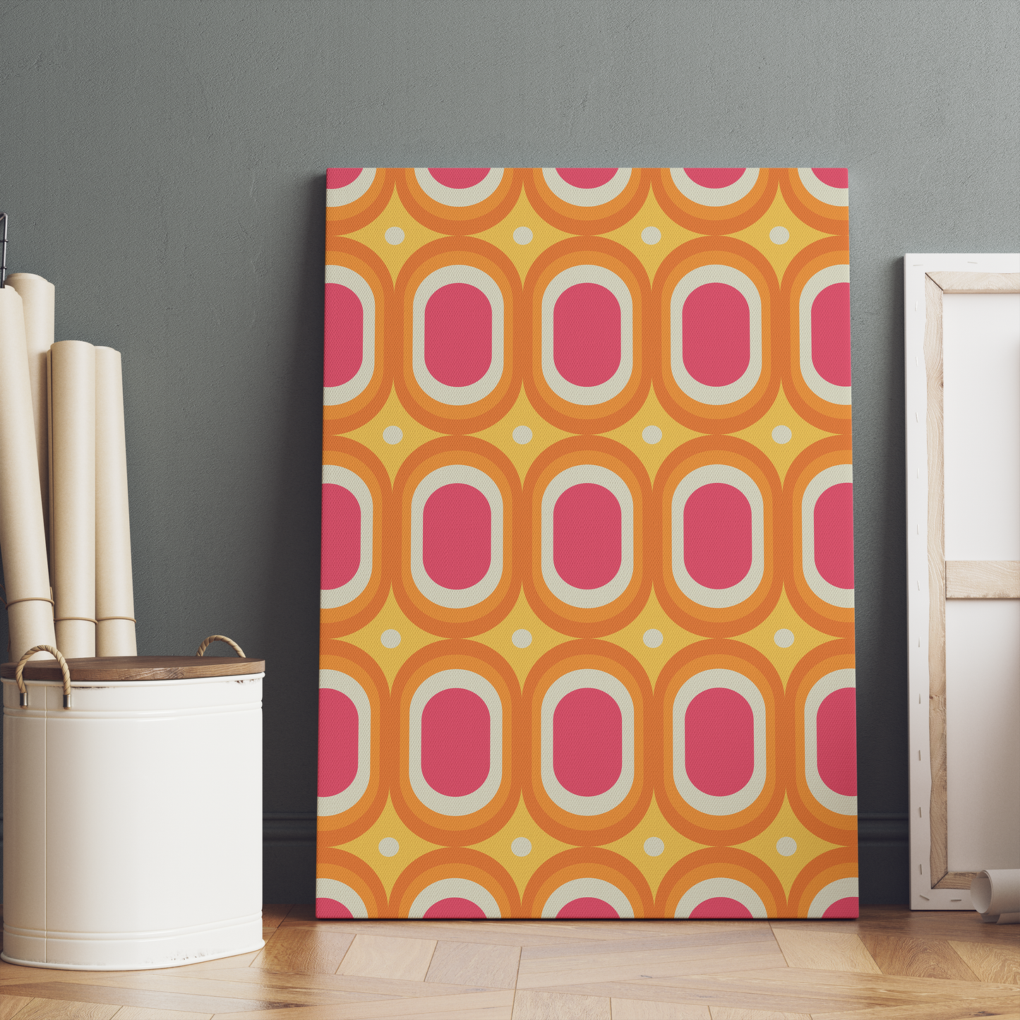 Retro Colorful PRL Pattern Canvas Print