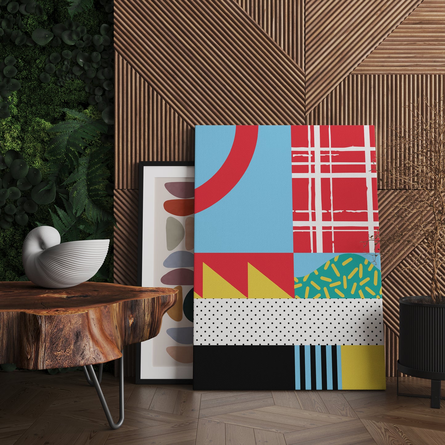 Mid Century Geomeric Canvas Print