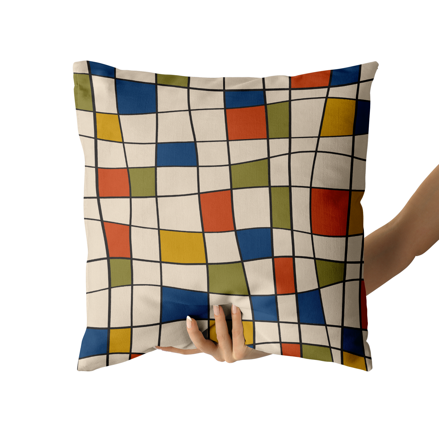 Bauhaus Mondrian Abstract Throw Pillow