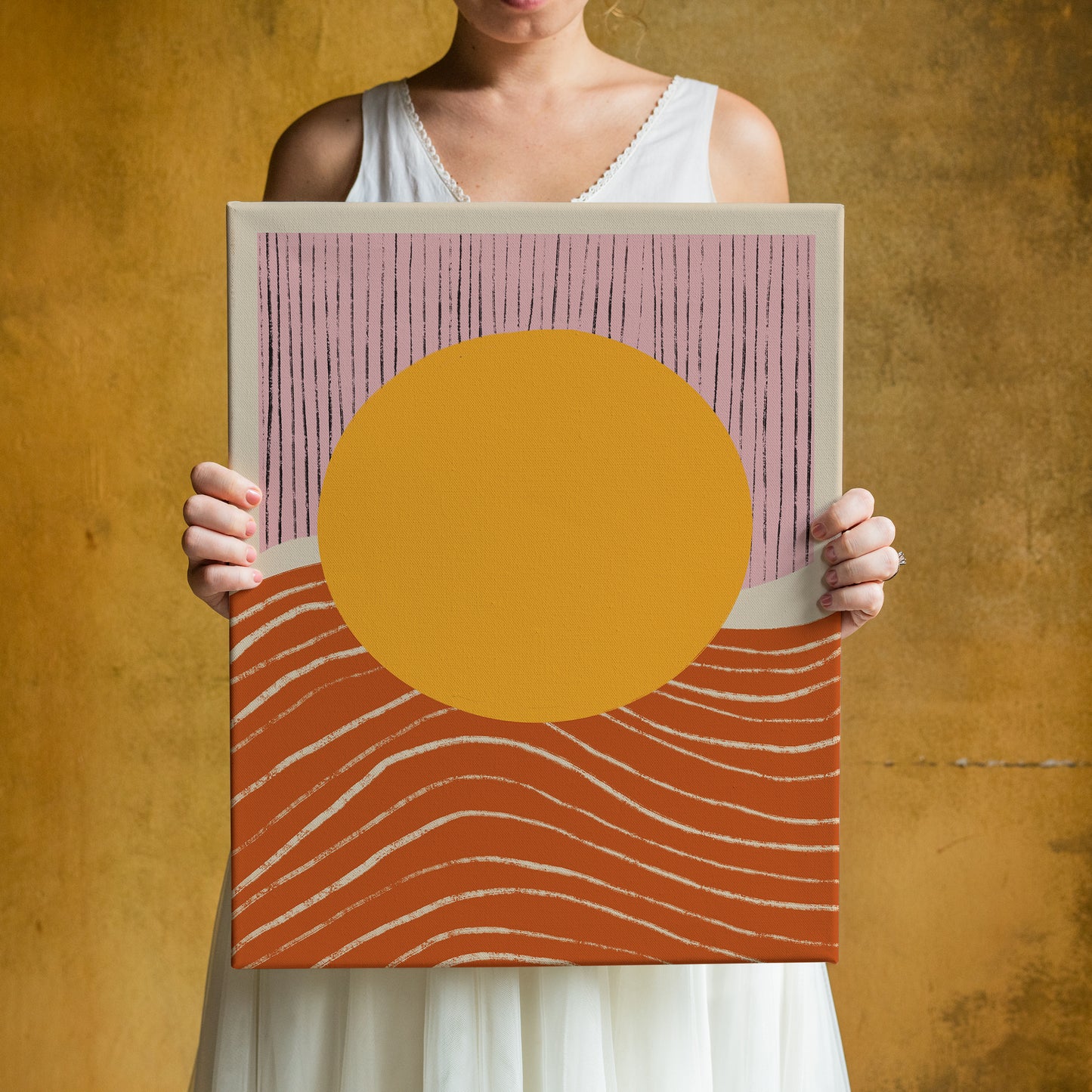 Boho Sun Painting Canvas Print