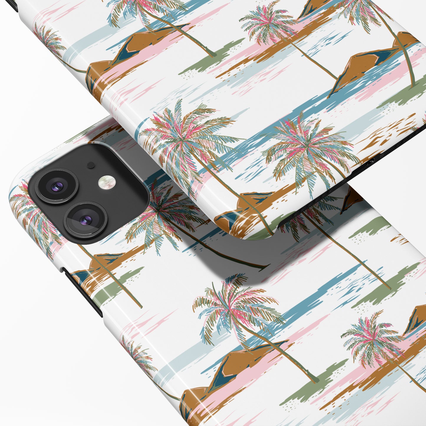 Protective Hardshell Tropical Island iPhone Case