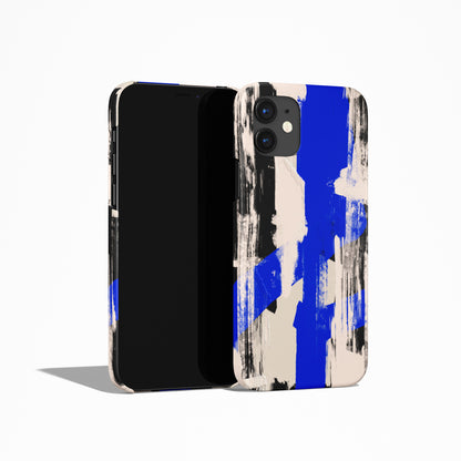 Modern Blue Abstract Painting iPhone Case