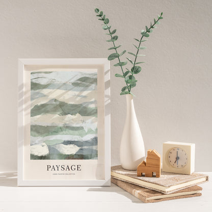 Wavy Paysage No5 Handdrawn Poster