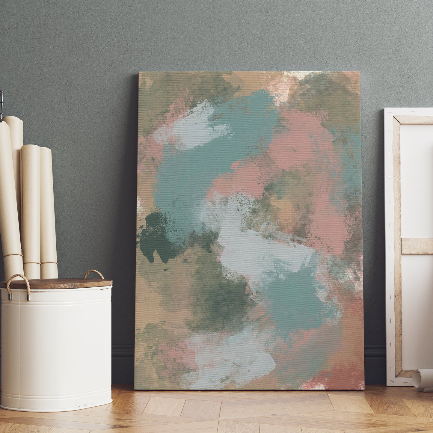 Pastel Acrylic Painting Canvas Print