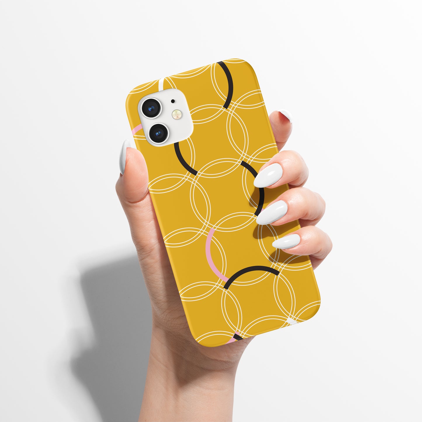 Yellow Contemporary Art iPhone Case