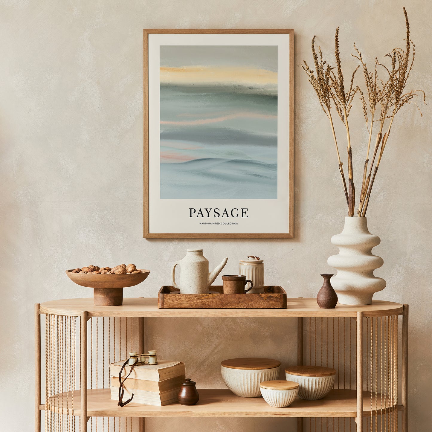 Pastel Sea Paysage No6 Handdrawn Poster