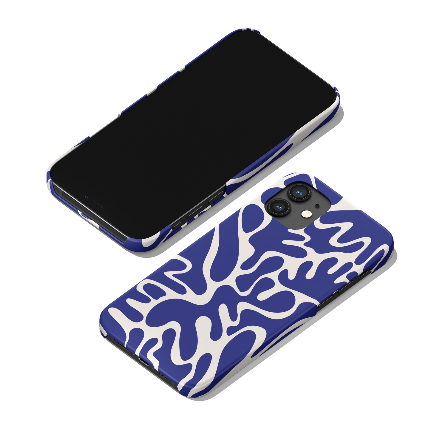 Blue Abstract Shapes iPhone Case