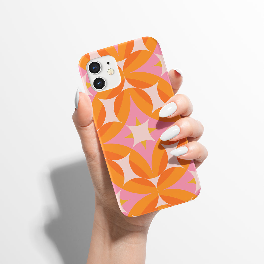 60s Orange Pink Pattern iPhone Case