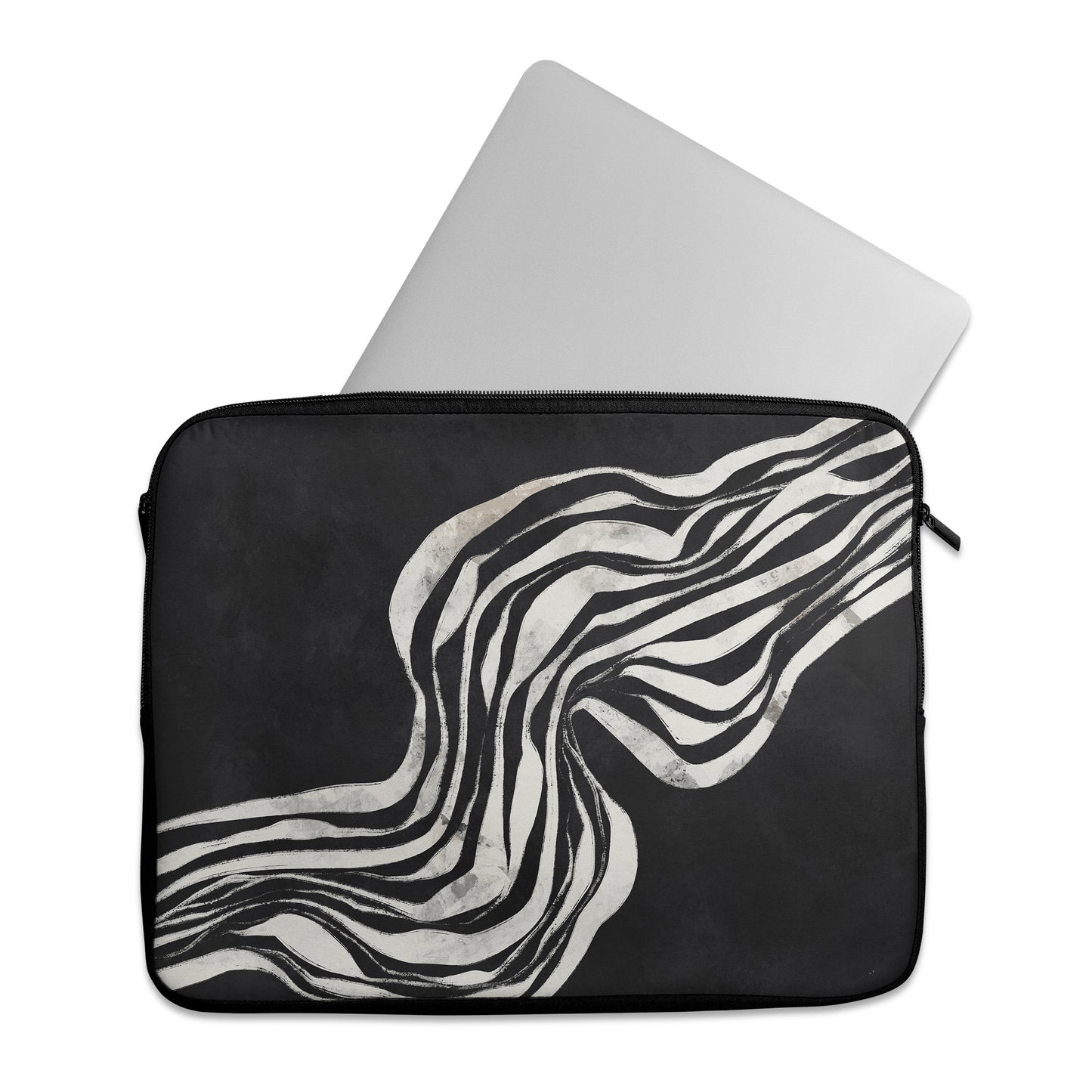 Black&White Abstract Lines - Laptop Sleeve