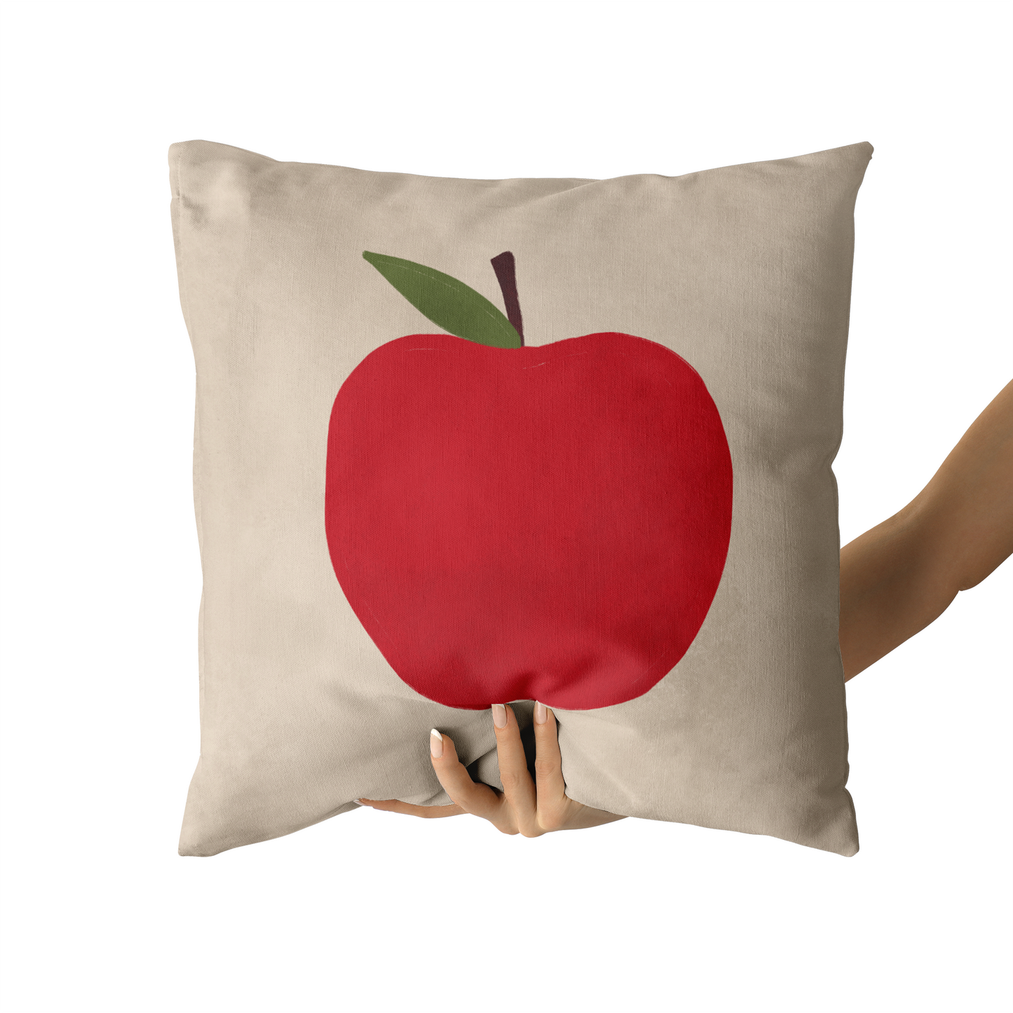 Red Apple Retro Throw Pillow