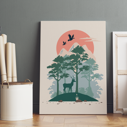 Magic Forest Nursery Illustration Canvas Print