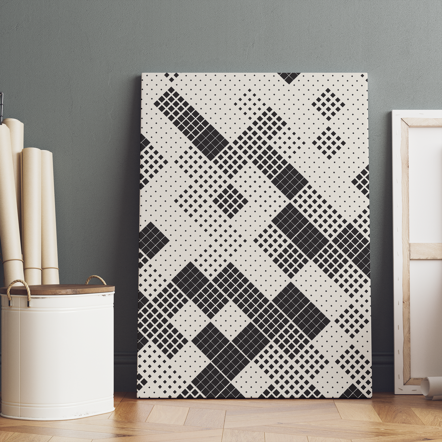 Modern Geometric Bauhaus Canvas Print