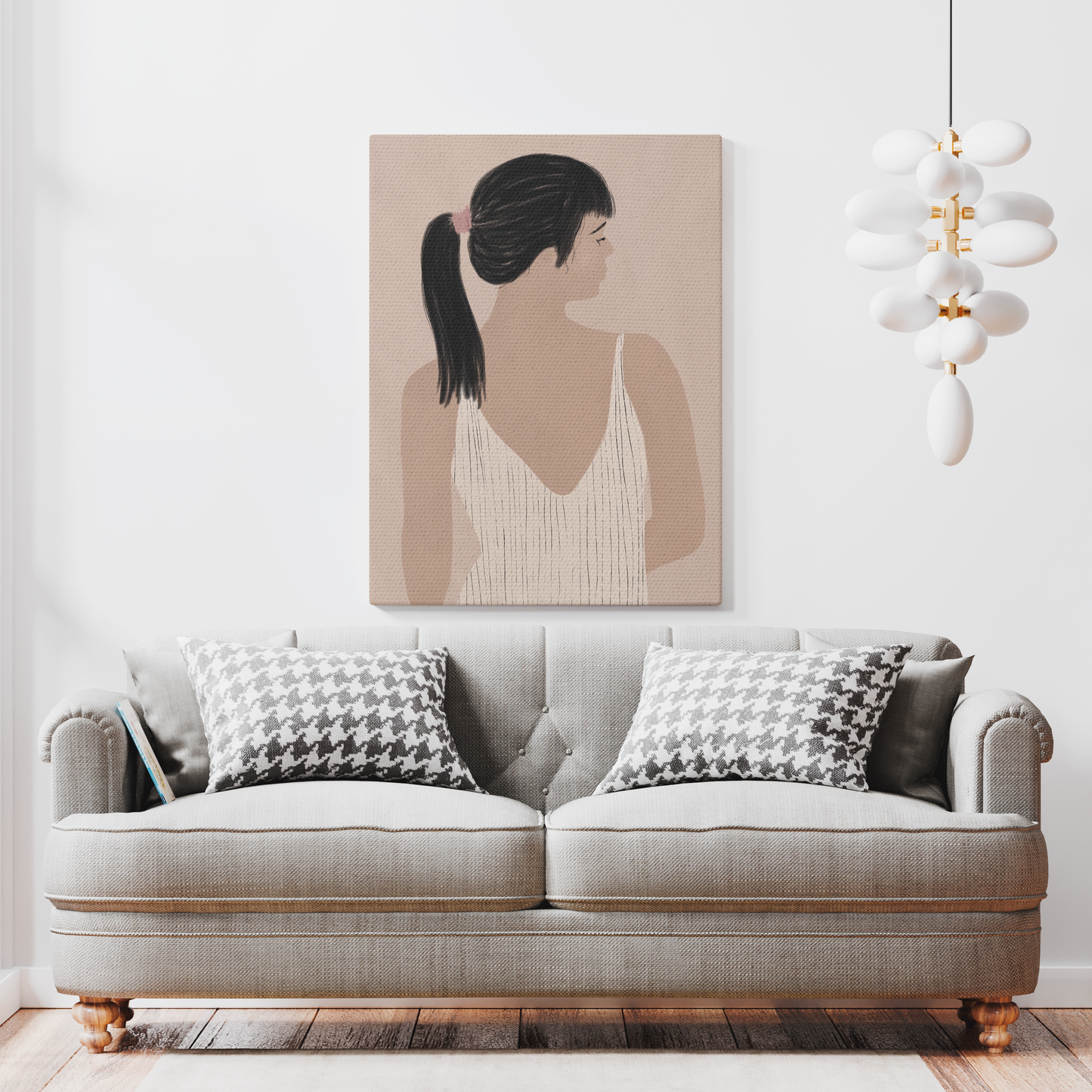 Young Woman with Ponytail Canvas Print