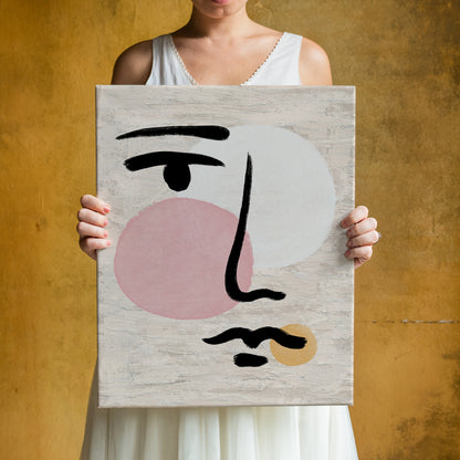 Minimalist Painted Face Canvas Print