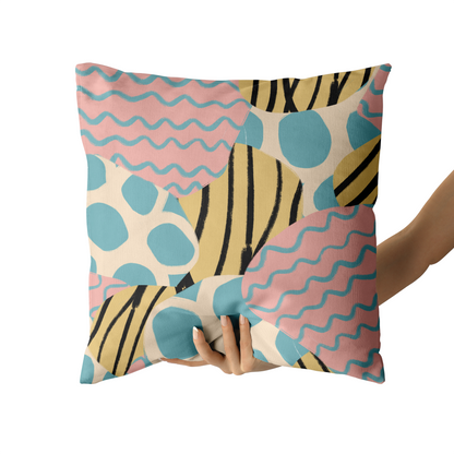 Retro Mid-century Modern Pattern Throw Pillow