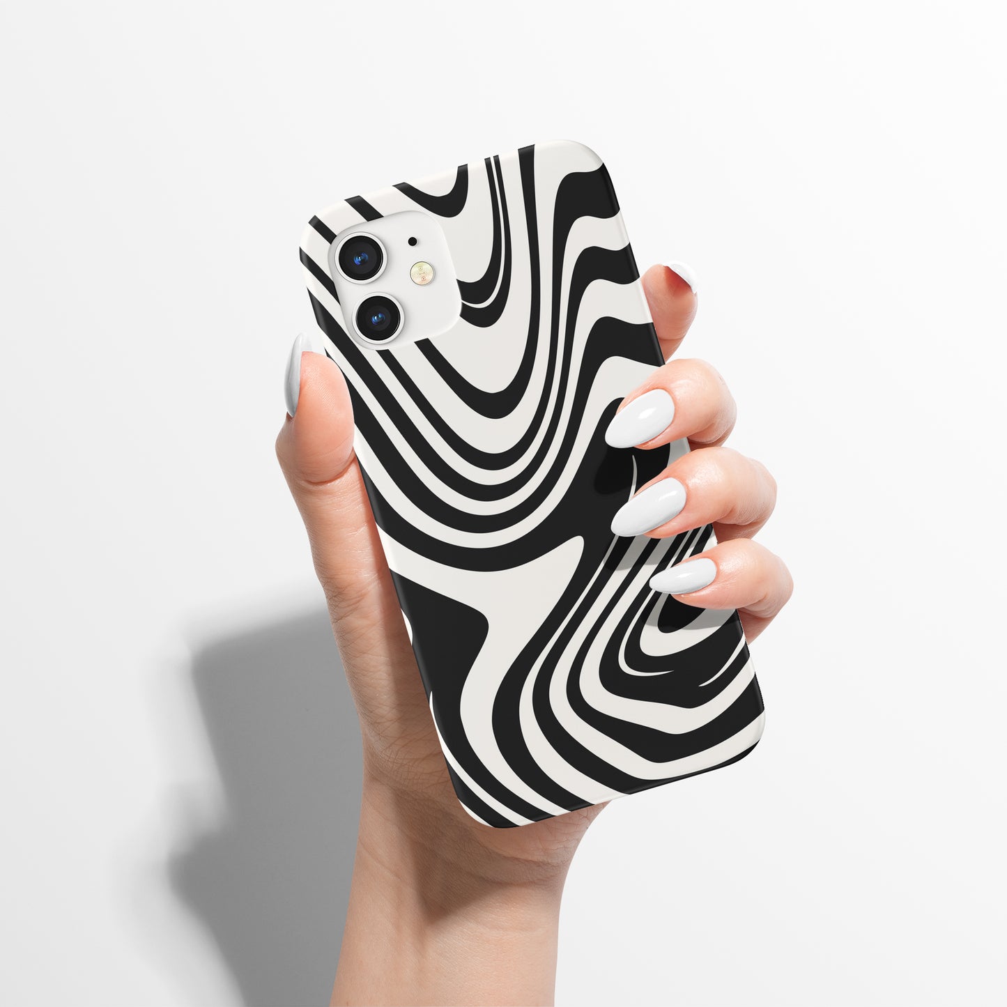 Abstract Swirl B&W iPhone Case