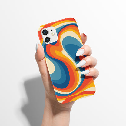 Colorful Retro Swirl iPhone Case