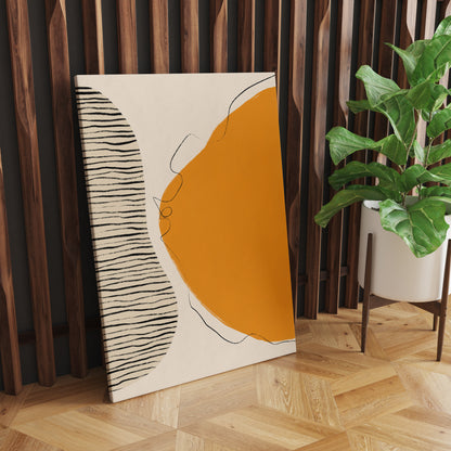 Yellow Modern Abstract Canvas Print