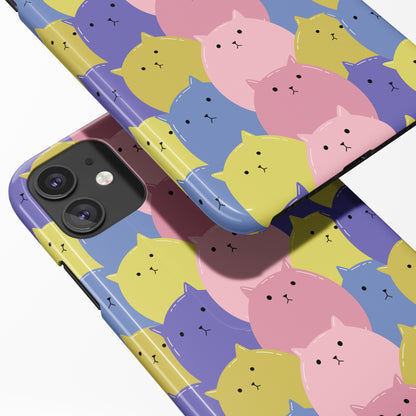 Colorful Funny Cats Pattern iPhone Case