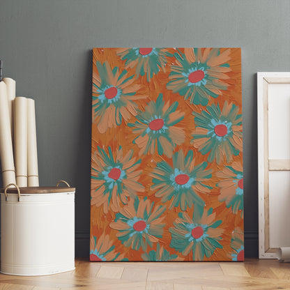 Painted Flowers Grandma Gift Canvas Print