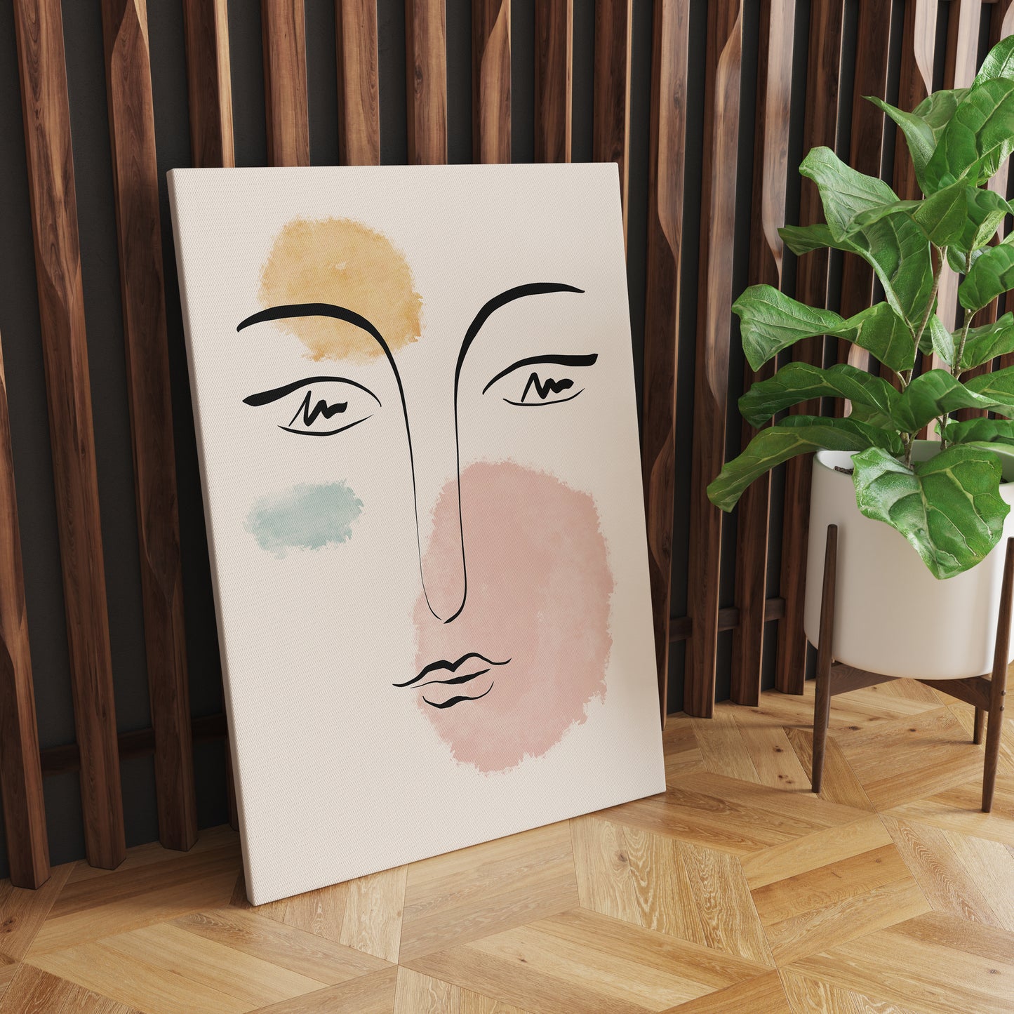 Picasso Woman Face Painting Canvas Print