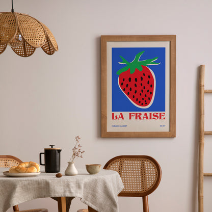 La Fraise Strawberry Retro French Poster