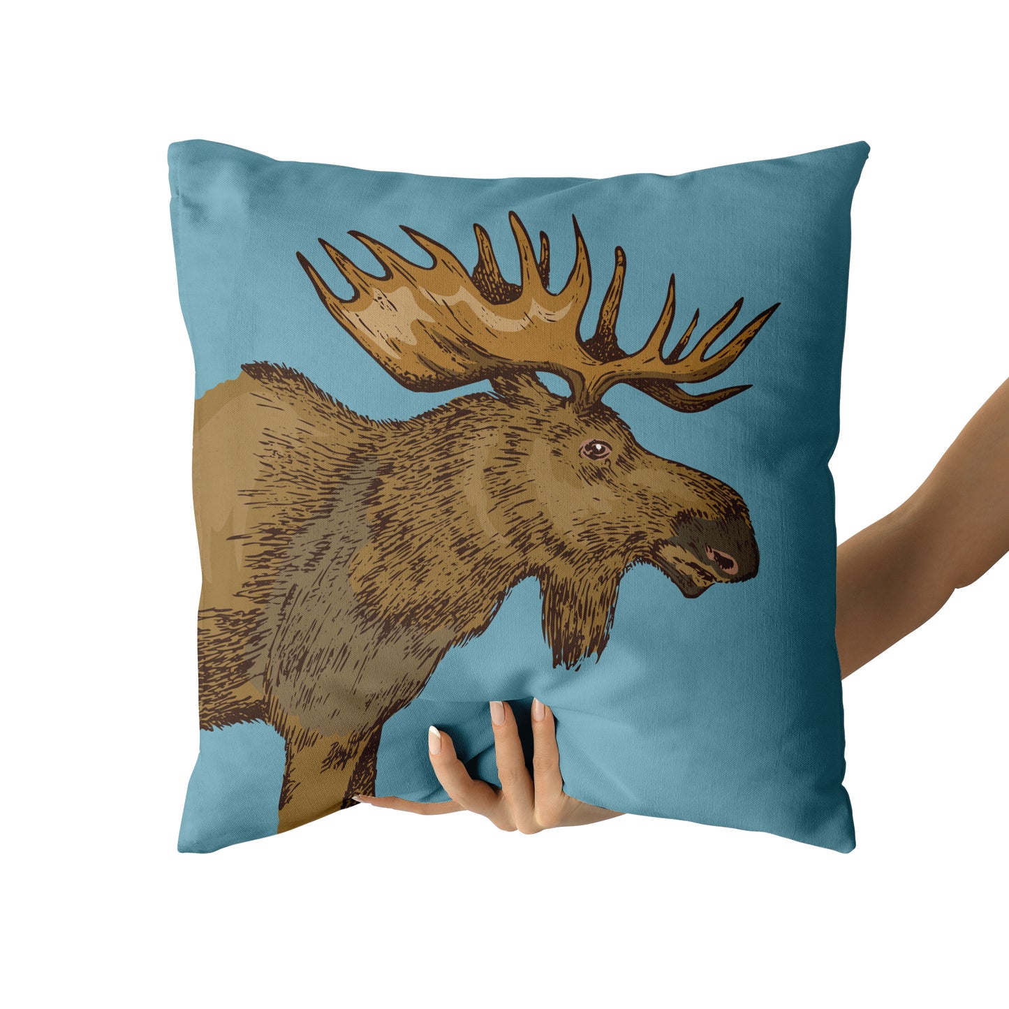 Pillow with Cute Reindeer