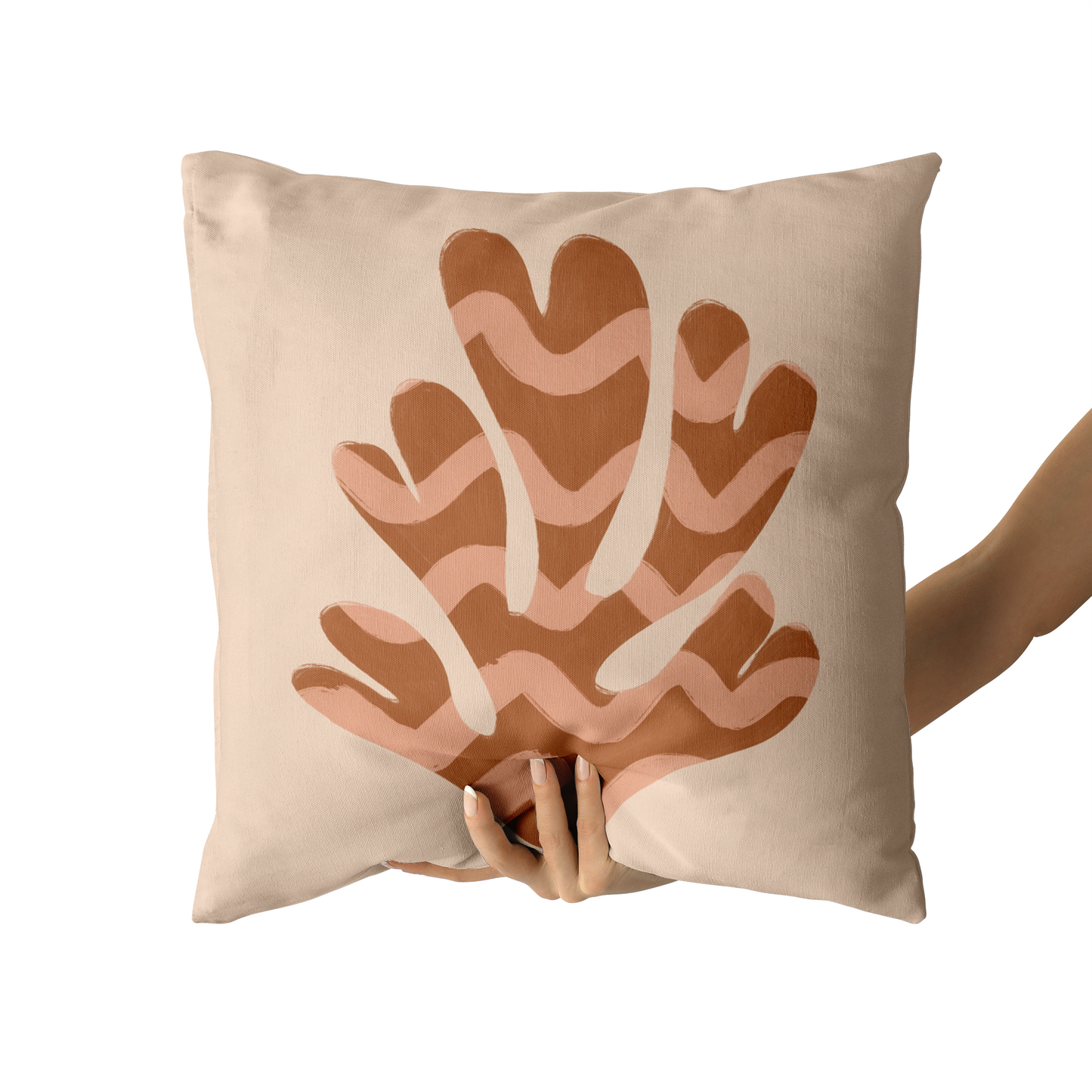 Boho Leaf Nature Throw Pillow