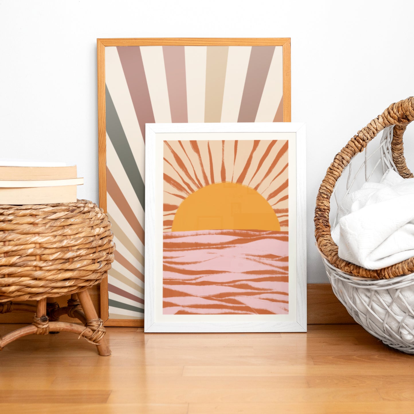 Painted Boho Colorful Sun Poster