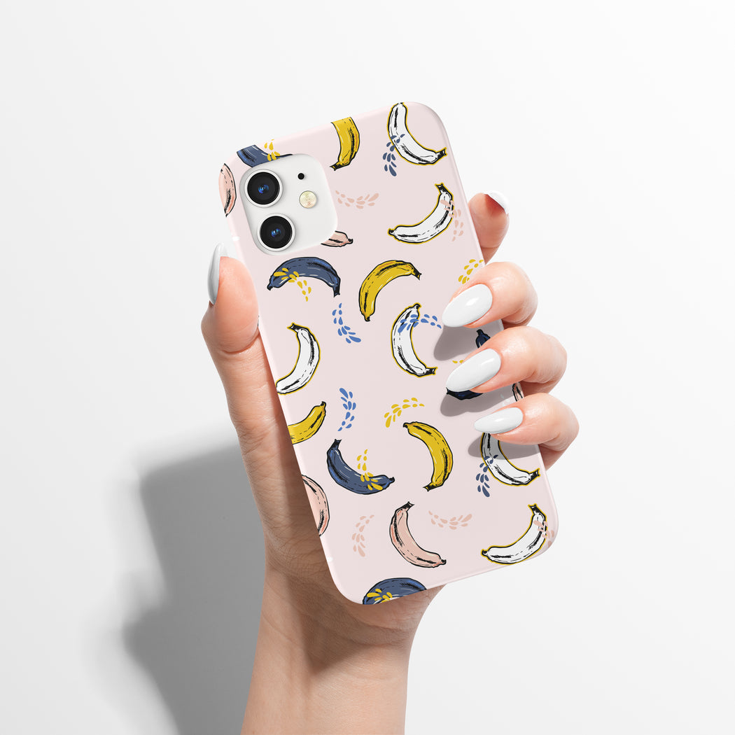 Hand Drawn Bananas Pattern iPhone Case