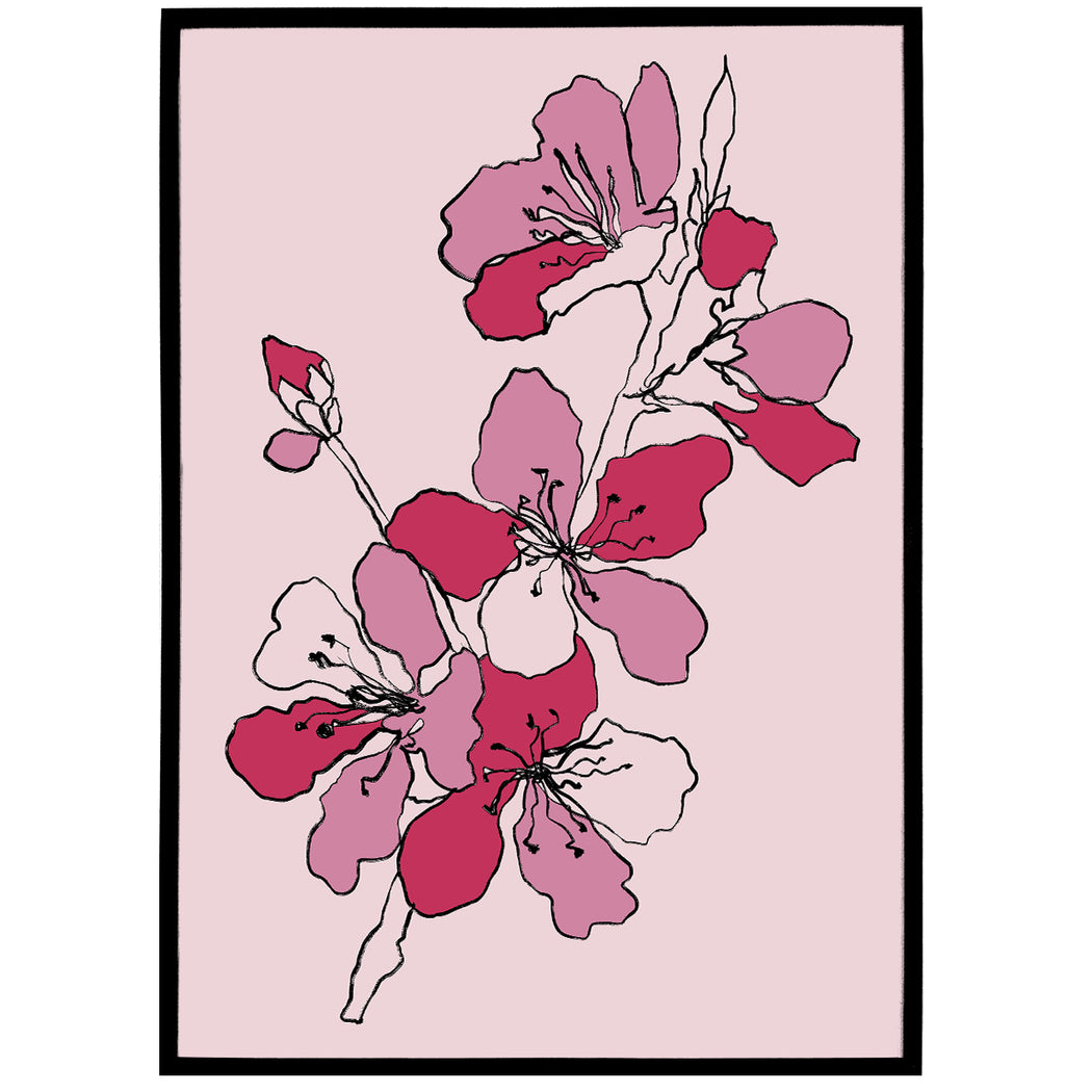 Cherry Blossom Print - Shop posters, Art prints, Laptop Sleeves, Phone case and more Online!