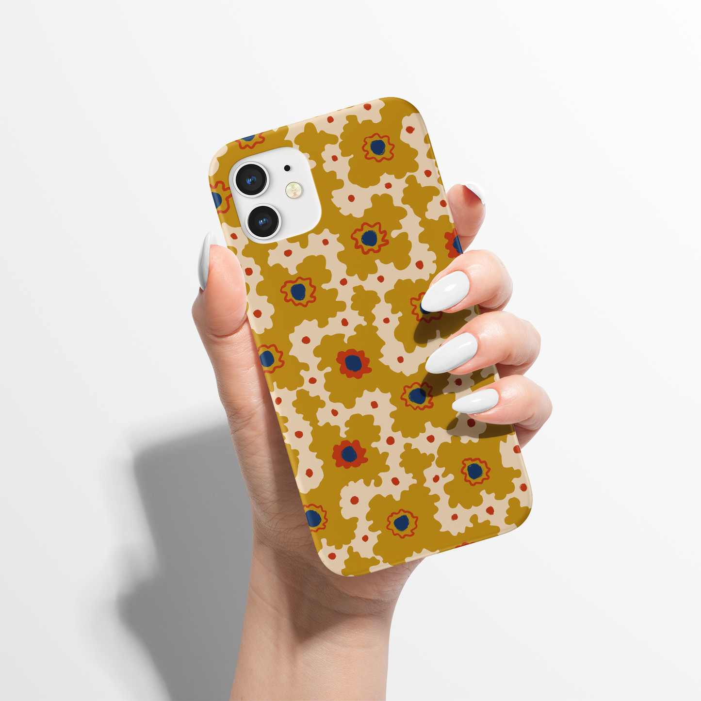 Mustard Vintage Abstract Pattern iPhone Case