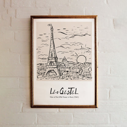 Leo Gestel Eiffel Tower Paris Poster