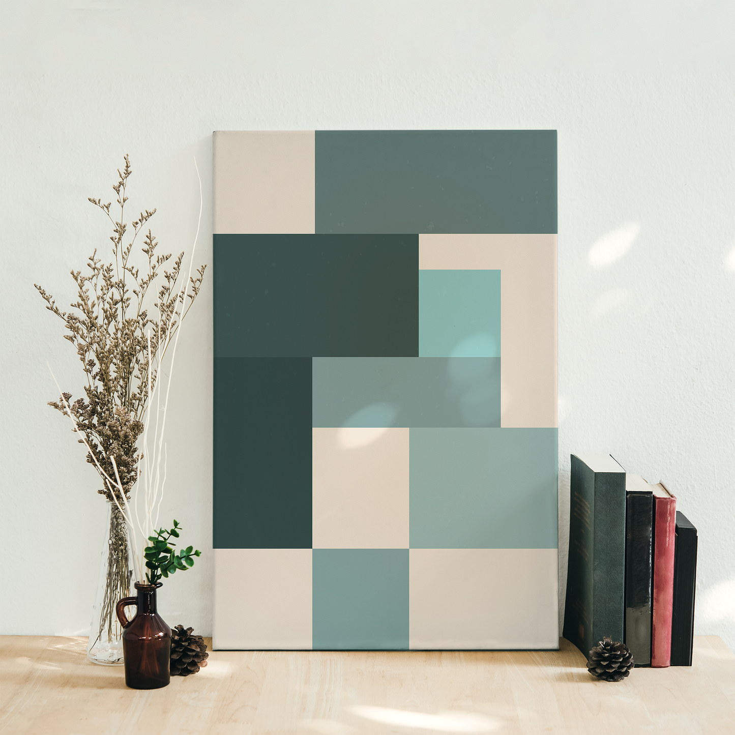 Bauhaus Geometric Minimalist Art Canvas Print