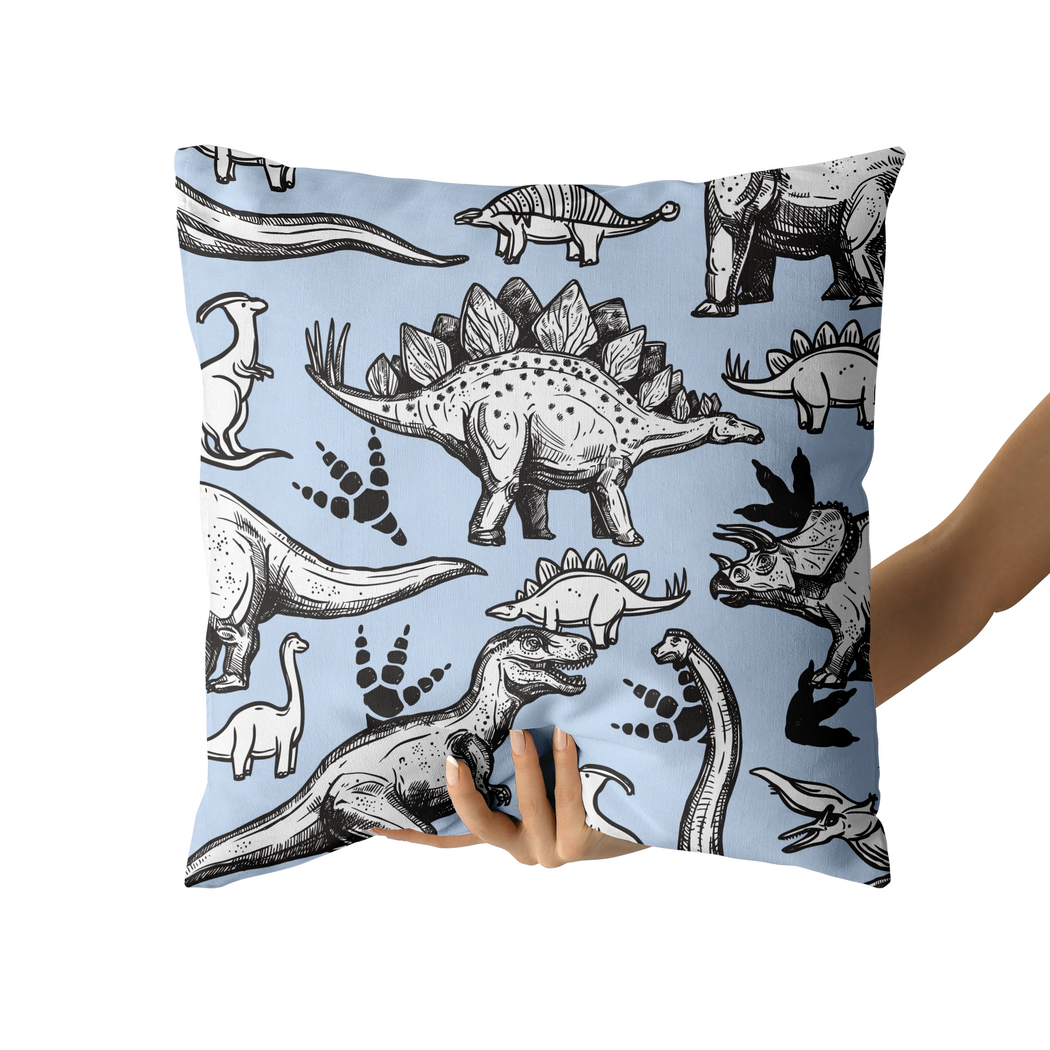 Cute Dinosaurs Pattern For Kids Throw Pillow
