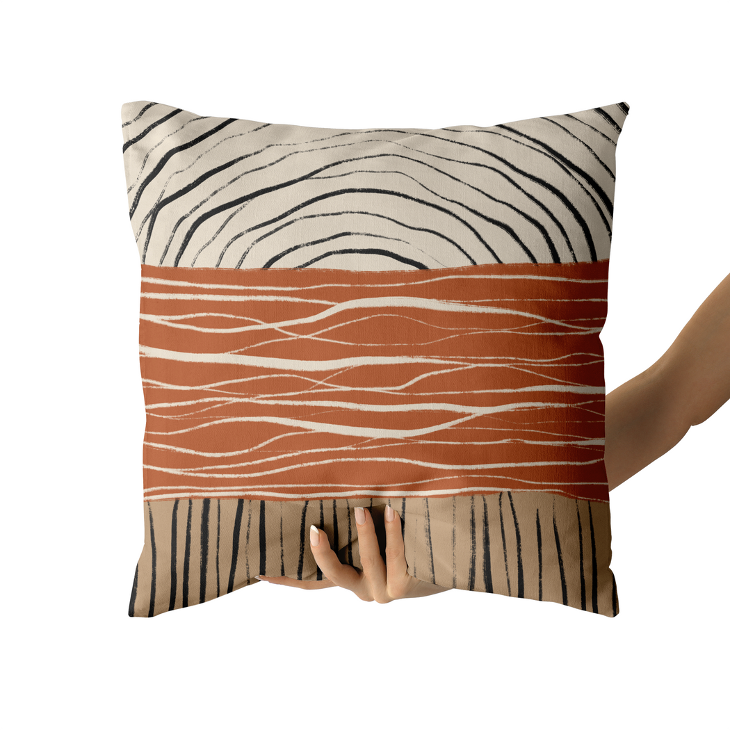 Boho Abstract Gypsy Pattern Throw Pillow