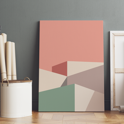 Pastel Modern Bauhaus Canvas Print